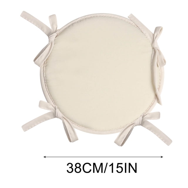 fheaev Coussins de Chaise Intérieur Extérieur Coussins de Chaise Ronds avec Attaches, Coussins Ronds pour Chaises de Salle à Manger Coussin de Siège Rond Coussins de Chaise de Jardin Ensemble pour Meuble