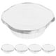 thumbnail image 3 of 5 bandejas de aluminio con tapa de 8 x 7 pulgadas, recipientes de aluminio desechables con tapa para hornear, cocinar, calentar, almacenar y preparar alimentos, color plateado., 3 of 7