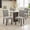 Grey, variant on Dining Chairs Set of 4 Upholstered Parsons Diner Room Chair Sets Fabric Kitchen Chairs with Nailhead Trim/Solid Wood Legs and Padded Cushion Accent Chair Modern Living Room Chairs, Beige