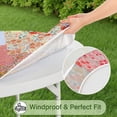 thumbnail image 5 of Pioneer Flower Floral Print Pattern Round Fitted Tablecloth with Elastic Edge,Dining Table Cover Waterproof,Outdoor Round Tablecloth for Camping,Dining,Indoor and Outdoor, 5 of 7