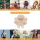 thumbnail image 3 of Sombrero de paja con ala grande y lazo de encaje de 54 a 58 cm de circunferencia para mujer, sombrero de playa con protección solar para verano, 3 of 5