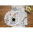 thumbnail image 3 of Lina Watercolor Theme Floral Flowers & Leaves Decorative Cotton Kitchen Table Runner 14" x 51", 3 of 5
