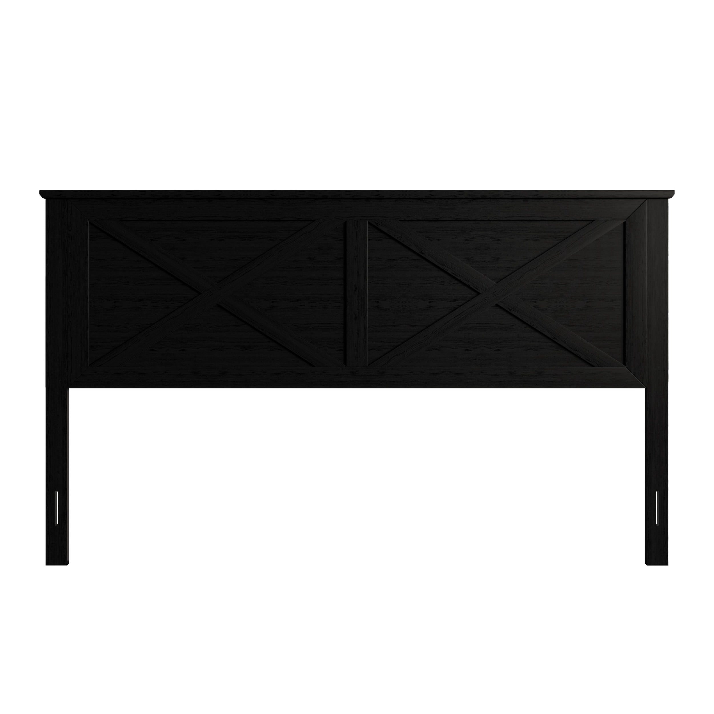 Home Design Raleigh King Wood Headboard, Black