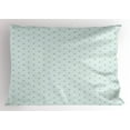 thumbnail image 1 of Anchor Pillow Sham Small Cute Anchors and Little Hearts Romantic Holiday Vacation Ocean Theme, Decorative Standard Queen Size Printed Pillowcase, 30 X 20 Inches, Baby Blue Teal White, by Ambesonne, 1 of 2