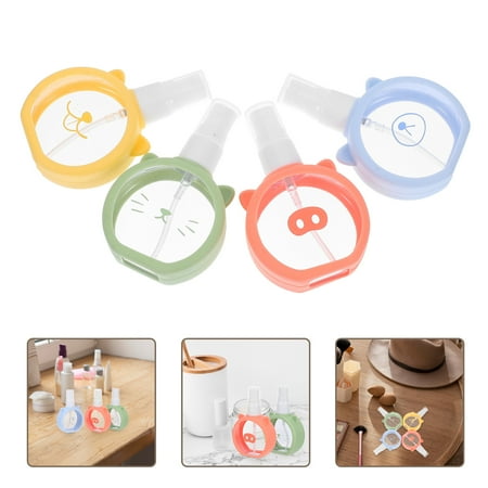 IDEANATEGRATE 4pcs Small Water Spray Bottle Reusable Silicone Travel Size Gentle Spray for Daily Use