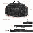 thumbnail image 3 of Waterproof Fishing Bag Cross Body Sling Fishing tackle Backpack with Rod Holder Box Storage Military Outdoor Compact Lure Bag, 3 of 23