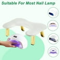 thumbnail image 7 of Unique Bargains Arm Rest for Nails Tech Butterfly Shaped Nail Arm Rest Manicure Hand Rest with Folding Brackets Hand Rest for Nails Tech with Stable Base Nail Hand Rest White, 7 of 7