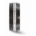 thumbnail image 2 of Edward Mirell Black Ti  Stainless Steel Polished 9mm Band EMR226, 2 of 3