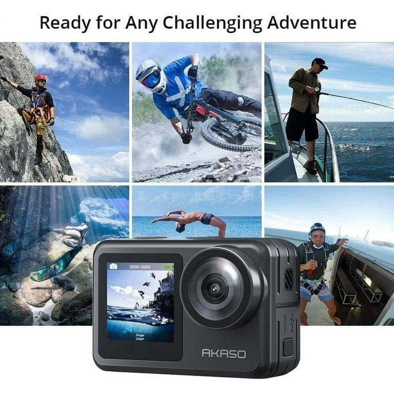 AKASO Brave 7 LE Action Camera, 4K60FPS, 20MP, Waterproof, Dual