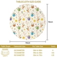 thumbnail image 3 of Easter and Watering Cans Cream Pattern Round Tablecloth 60", Wrinkle-Resistant Wipeable Cover for Kitchen, Dining, Picnic & Patio, 3 of 6