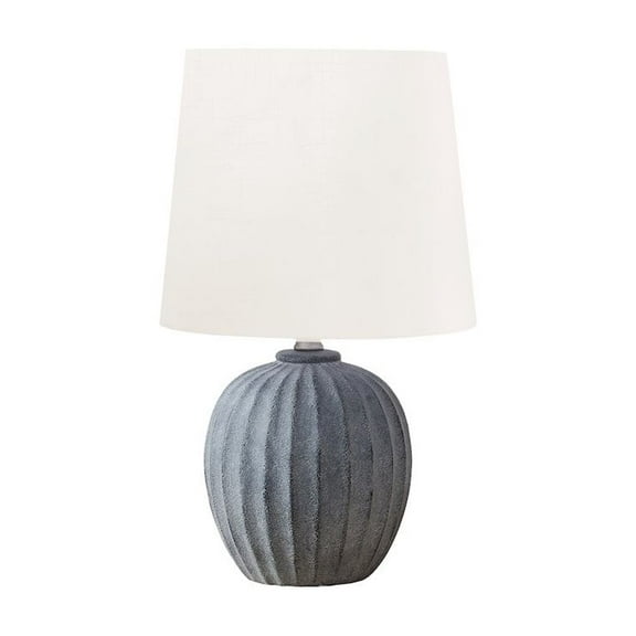 Monarch Lighting, 19"H, Table Lamp, Grey Resin, Ivory / Cream Shade, Transitional