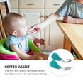 thumbnail image 3 of 1 Set 2pcs Spoons and Forks Baby Dinning Training Tableware Set for Kid, 3 of 8