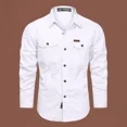 thumbnail image 1 of Camisa Cargo Militar Con Botones De Manga Larga For Hombre, 1 of 2