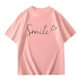 thumbnail image 6 of Cute Shirts for Girls 11-12 Years Short Sleeve T-Shirt Simle Preppy Shirt Fashion Wearing Clothes Trendy Girls Fans Gift Tops Pink, 6 of 6