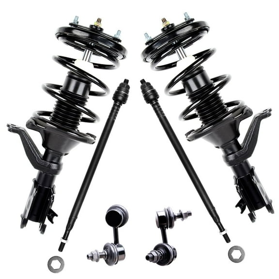 SCITOO Complete Strut Shock Coil Spring Assembly Kit Fit for 2001-2003 for Acura EL 2001-2005 for Honda Civic Front Quick Complete Struts Stabilizer Bar Link Tie Rod End