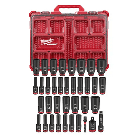 Milwaukee 49666805, 3/8" Impact Duty Socket Wrench & Set, 36 Piece