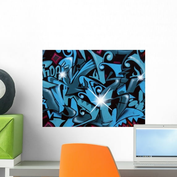 Graffiti Wall Wall Mural by Wallmonkeys Peel and Stick Graphic (18 in W x 14 in H) WM13118