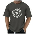 thumbnail image 3 of JDEFEG Mens Shirts Tops Simple Bone Dice Casual Dress up Funny Mens T Shirt Absorbent Wicking Mens Sweats Work Shirts Grey Size L, 3 of 6