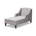 thumbnail image 2 of Baxton Studio Leonie Modern and Contemporary Grey Fabric Upholstered Wenge Brown Finished Chaise Lounge, 2 of 8