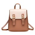 thumbnail image 1 of Fashion Splicing Flap Women Shoulder Bags Clasp Casual Backpack Teenage Mini Hit Color School Bags, 1 of 6
