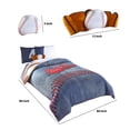 thumbnail image 5 of Juego de cama Benzara de poliéster con estampado de béisbol completo de 22 x 218 x 218 cm, 5 of 5