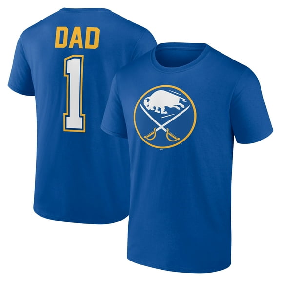 Men's Royal Buffalo Sabres Father's Day #1 Dad T-Shirt