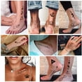 thumbnail image 5 of Yazhiji Tiny Waterproof Temporary Tattoos - 60 Sheets, Moon Stars Constellations Music Compass Anchor Words Lines Flowers for Kids Adults Men and Women, 5 of 8