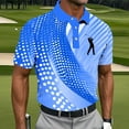 thumbnail image 2 of QIUOMBBP Mens Big and Tall Polos Shirts Loose Casual Lightweight Summer Golf Tops Short Sleeve Lapel Collared Printed Tees Blue XXXXL, 2 of 6