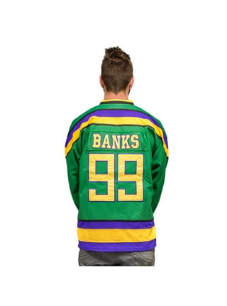  Charlie Conway #96 Mighty Ducks Adam Banks #99 Movie Ice Hockey  Jersey : Clothing, Shoes & Jewelry