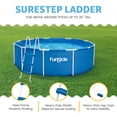 thumbnail image 3 of Funsicle 36 Inch SureStep 3 Stair Outdoor Above-Ground Swimming Pool Ladder, Blue & White, 3 of 10