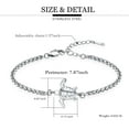thumbnail image 2 of Cusotmize 20-24cm Adjustable Sea Turtle Urn Locket Funeral Urn Bracelet for Pet Human Ashes Holder Stainless Steel Chain Link Women's Bracelet Cremation Jewellery Urn Bracelet for Ashes, 2 of 6
