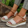 thumbnail image 6 of Maoxin Women's Sandals Fashion Casual Summer New Style Fish Mouth Wedge Heel Thick Bottom Sandals Sandals for Women White 39, 6 of 8