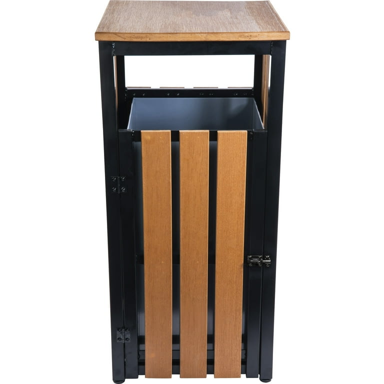 Lorell Faux Wood Outdoor Waste Bin - Rectangular - Weather Resistant - 33.6 Lorell Faux Wood Outdoor Waste Bin - Rectangular - Weather Resistant - 33.6