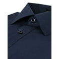 thumbnail image 4 of NEW Omega Italy Men's Dress Shirt Long Sleeve Solid Color Regular Fit 10 Colors (Navy,XL (17-17½) sleeve: 34/35), 4 of 5