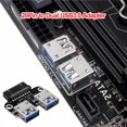 thumbnail image 3 of Adaptador de placa base USB 3.0 de 20 pines hembra a doble USB 3.0 tipo A hembra (A) WDOplteas Para estrenar, 3 of 8