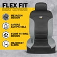 thumbnail image 4 of CAT Black & Gray Car Seat Covers Full Set - Front Seat Covers & Rear Bench Seat Cover - Airbag Compatible, 60/40 Split Bench for Trucks, Cars & SUVs - Automotive Interior Seat Protection Accessories, 4 of 7