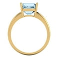 thumbnail image 4 of Solitaire Engagement Ring for Women - 2.5ct Natural Aquamarine in 14K Yellow Gold Promise Ring, 4 of 5