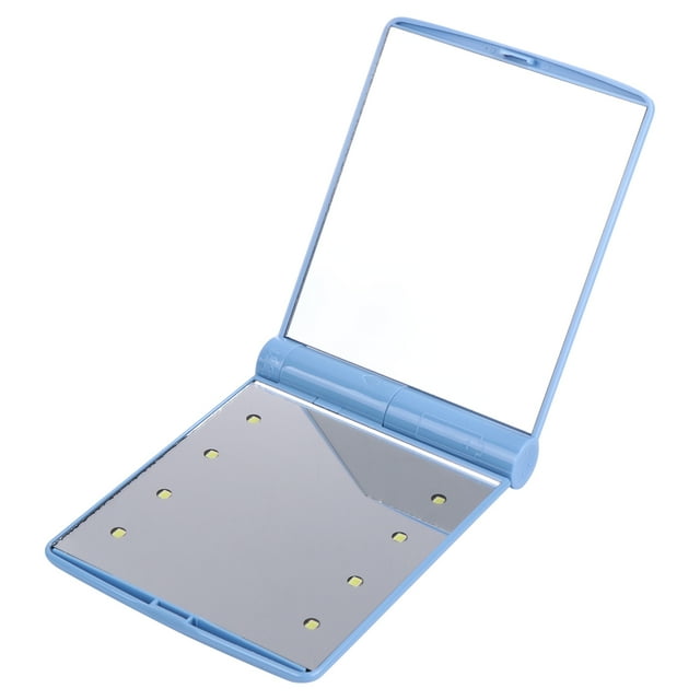 EeaseCA Foldable Led Makeup Mirror Light Square With Two-Sided Handheld Makeup Mirror