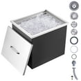 thumbnail image 1 of VEVOR Drop in Ice Chest, 21"L x 17"W x 18"H Stainless Steel Ice Cooler, Commercial Ice Bin with Cover, 40 qt Outdoor Kitchen Ice Bar, Drain-pipe and Drain Plug Included, for Cold Wine Beer, 1 of 9