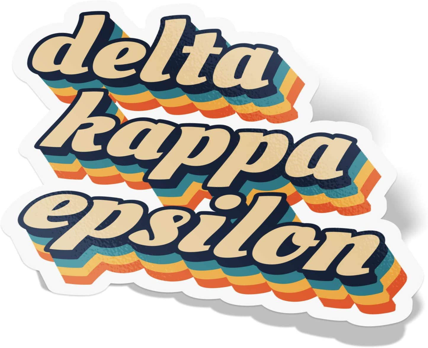 Delta Kappa Epsilon 70's Letter Sticker Decal Greek Tall for Window