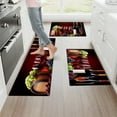thumbnail image 4 of YIMEIS Wine Festival Grapes Bottles Machine Washable Non-Slip Rubberback Indoor Runner Rug/Area Rug for Kitchen, Hallway, Kitchen, Entryway, Bathroom, 2 Piece Set - 16''*24''/47''*18'', 4 of 10