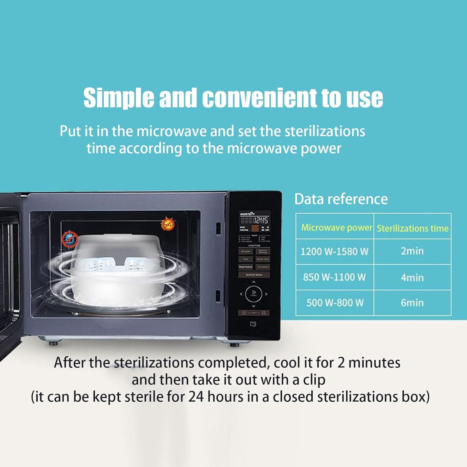 XIA0LE Microwave Steam Cleaner,Portable Feeding Bottles Cleaning,High Temperature Resistant Steamer For Breast Pump Parts, Kids Accessories, Easy Clean Design For Quick Steam