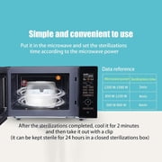 Microwave Steam Sterilizer for Baby Bottles - High-Temperature Resistant Baby Bottle Cleaner with Safety Handles, Reusable Home Sterilizing System