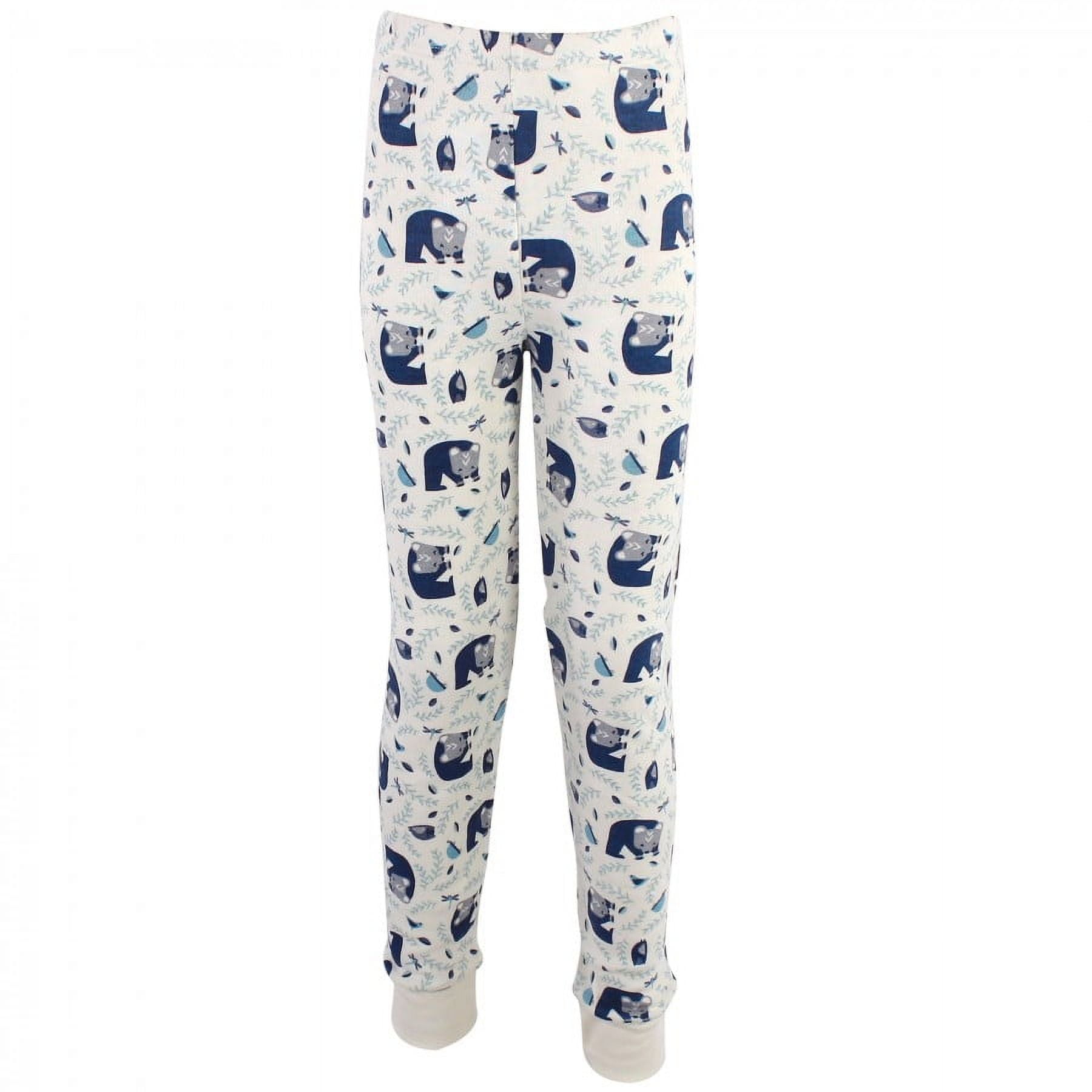 Touched by Nature Baby, Toddler and Kids Unisex Organic Cotton Tight-Fit Pajama Set, Woodland, 4 Toddler