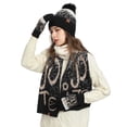 thumbnail image 2 of Winter Beanie Hat Scarf Gloves, Warm Knit Hat Long Scarf Neck Warmer Touch Screen Winter Gloves Set Gifts for Women, 2 of 4