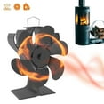thumbnail image 2 of Xihbxyly Ventilador de Estufa, Silencioso, de 6 Aspas y con Alimentación Térmica, Fabricado En Aluminio Anodizado de Alta Temperatura, Larga Distancia de Trabajo, Ideal para Acampar Al Aire Libre, Di, 2 of 7