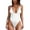 White, variant on Swimsuit Solid Color Suspender Backless Tight Fitting Sexy European And American High Open Bikini Swimsuit Black Plus Size Swimsuit For Women