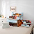 thumbnail image 6 of jejeloiu Snowy Highland Cow 7-Piece Twin Bedding Sets Kids,Winter Farm Print Bedding Comforter Set,Reversible, 6 of 7