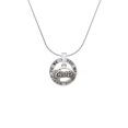 thumbnail image 2 of Delight Jewelry Silvertone Oval with Music Notes Silver-tone You Mean the World to Me Ring Necklace, 18", 2 of 4