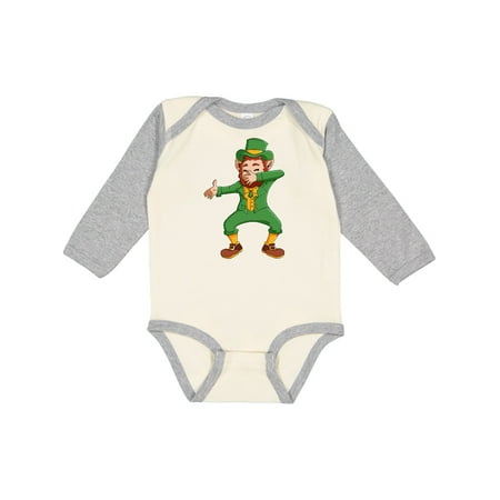 

Inktastic St. Patrick s Day Dabbing Leprechaun Gift Baby Boy or Baby Girl Long Sleeve Bodysuit